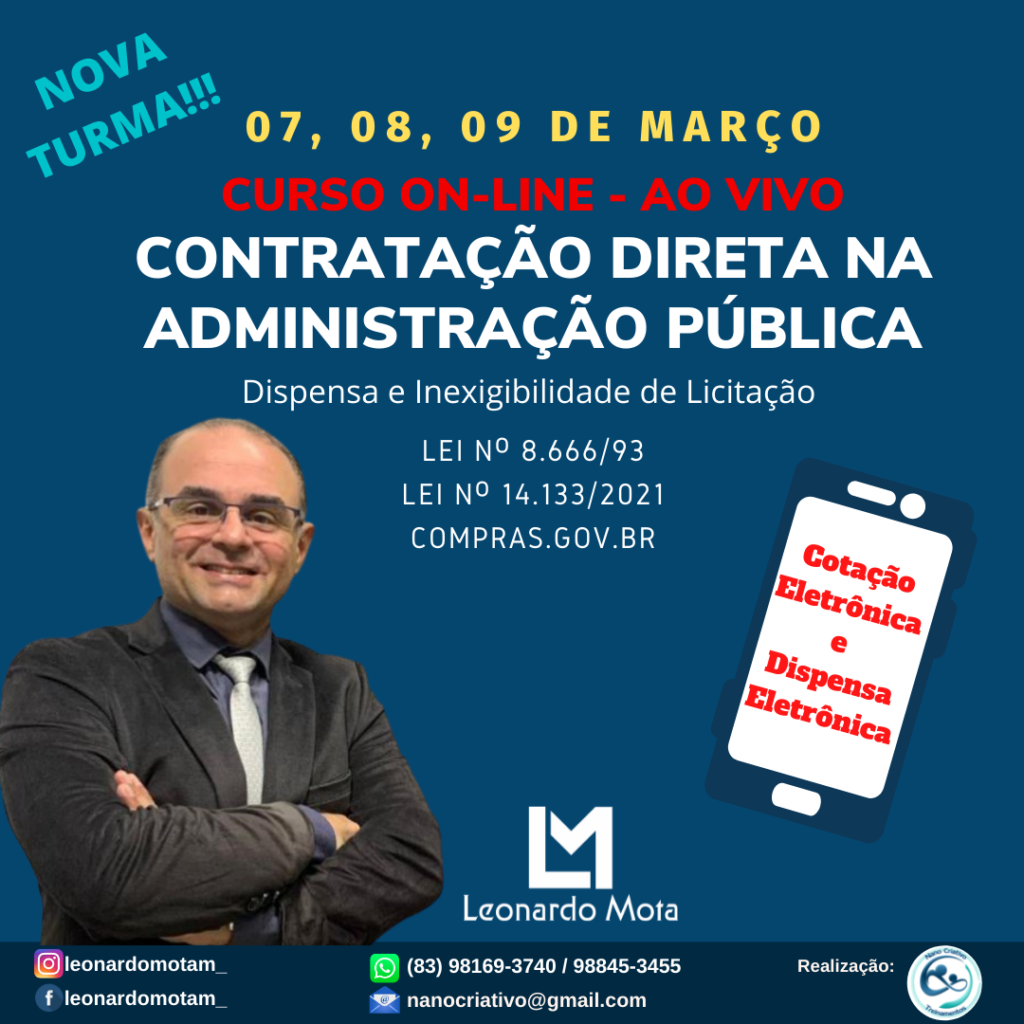 Curso Contratação Direta online