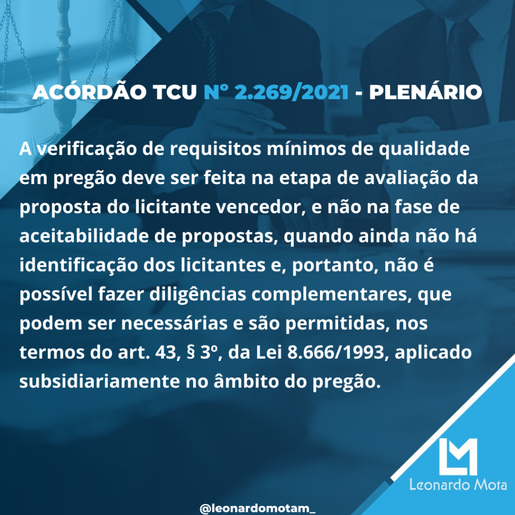 Acórdão nº 2.269/2021