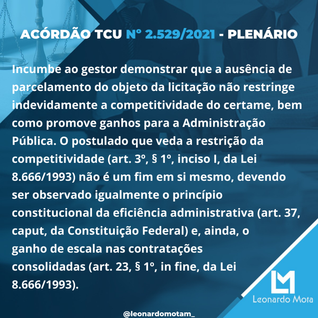 Acórdão nº 2.529/2021 – Plenário