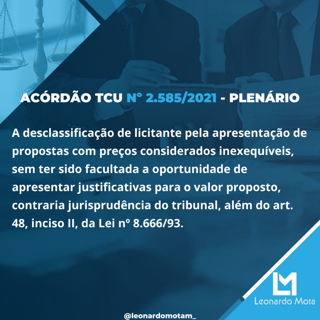 Acórdão nº 2.585/2021 