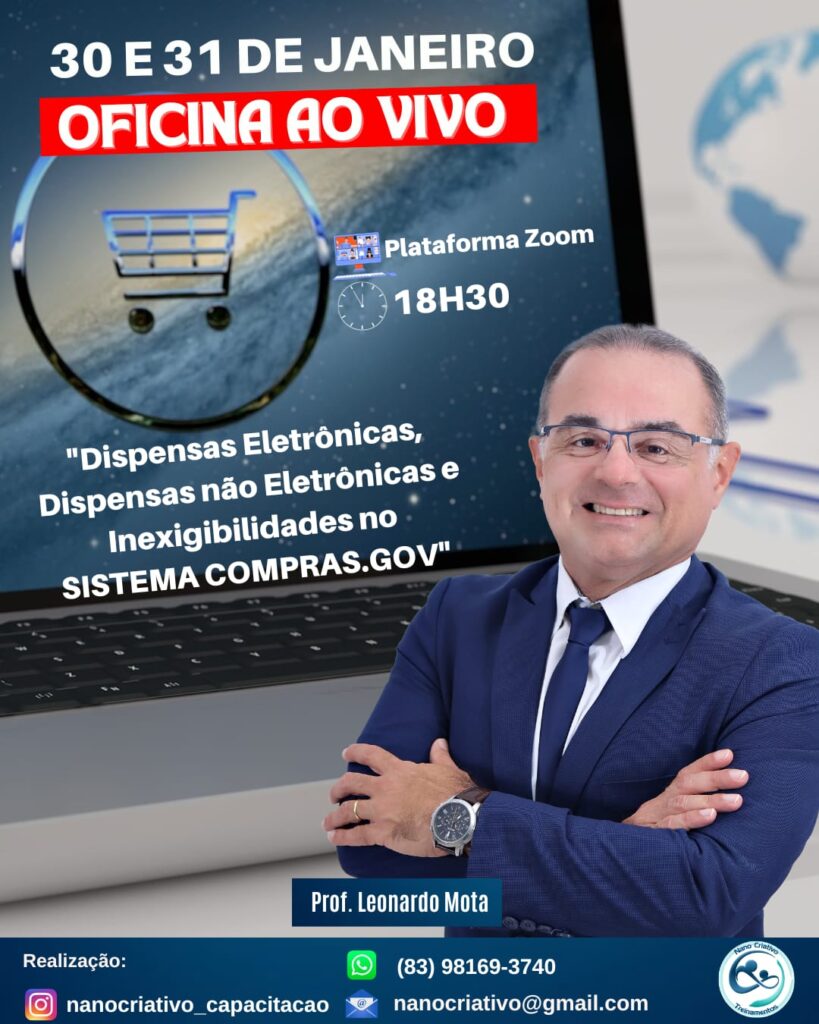 Imagem de Leonardo com o curso oficina ao vivo